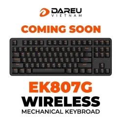 Bàn phím cơ DareU EK807G Wireless Brown switch màu đen